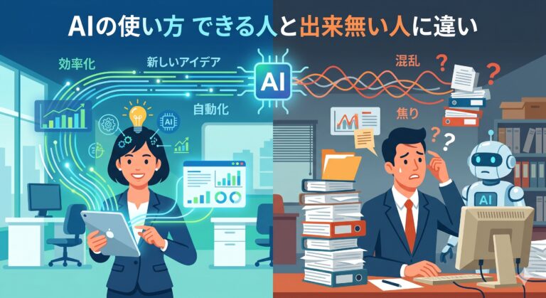 AI活用で差がつく時代！できる人とできない人の違いと、今日から始めるAI習得ガイド