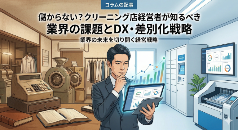 儲からない？クリーニング店経営者が知るべき業界の課題とDX・差別化戦略