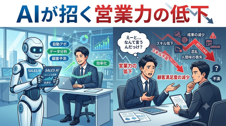AIが招く営業力の低下が気になって・・・