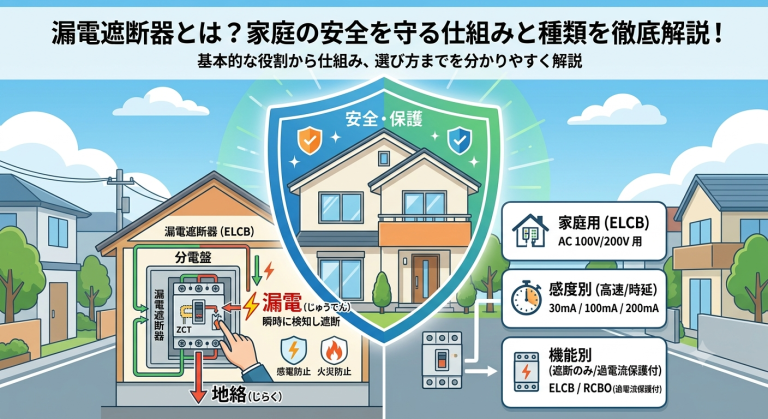 漏電遮断器とは？家庭の安全を守る仕組みと種類を徹底解説！